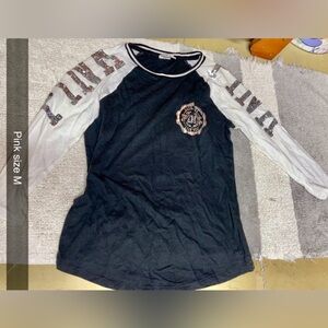 Victoria's Secret Black and White Long Sleeve Tee